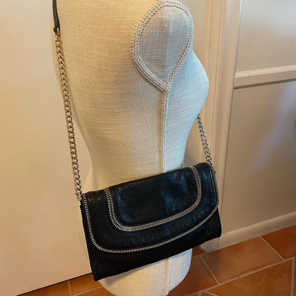 Michael Kors black leather purse. Zipper details and gold tone hardware. - Picture 2 of 10